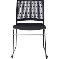 Activ Series Stacking Chairs, Polypropylene, 32-3/8" High, 275 lbs. Capacity, Black Rock Safety Industrial Ltd