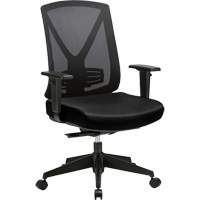 Activ Series Premium Synchro-Tilt Adjustable Chair, Fabric/Mesh, Black, 275 lbs. Capacity Rock Safety Industrial Ltd