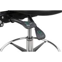Heavy-Duty Ergonomic Stool, Stationary, Adjustable, 39” - 48”, Polyurethane Seat, Black Rock Safety Industrial Ltd