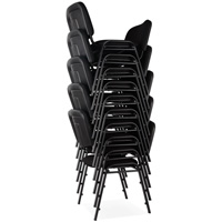 Chaises empilables, Tissu, Hauteur 32", Capacit&eacute; 250 lb, Noir Rock Safety Industrial Ltd