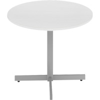 Newland Height-Adjustable Round Table, 36" L x 36" W x 29" H, 1" Top, Laminate/Polypropylene, White Rock Safety Industrial Ltd