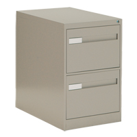 Vertical Filing Cabinet with Recessed Drawer Handles, 2 Drawers, 18.15" W x 26.56" D x 29" H, Beige Rock Safety Industrial Ltd