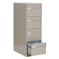 Vertical Filing Cabinet with Recessed Drawer Handles, 4 Drawers, 18.15" W x 26.56" D x 52" H, Beige Rock Safety Industrial Ltd