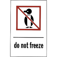 "Do Not Freeze" Special Handling Labels, 6" L x 4" W, Red on White Rock Safety Industrial Ltd