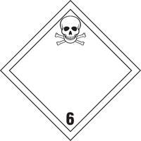&eacute;tiquettes d'exp&eacute;dition TMD, Classe 6,1, Substances toxiques, Vinyle Rock Safety Industrial Ltd