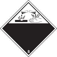 &eacute;tiquettes d'exp&eacute;dition TMD, Classe 8, Corrosifs, Vinyle Rock Safety Industrial Ltd