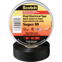 Rubans en vinyle Super 88 Scotch, 19 mm (3/4") x 20,1 m (66'), Noir, 8,5 mils Rock Safety Industrial Ltd