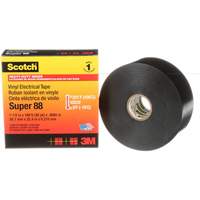 Ruban isolant en vinyle Super 88 Scotch, 38 mm (1-1/2") x 33 m (108'), Noir, 8,5 mils Rock Safety Industrial Ltd