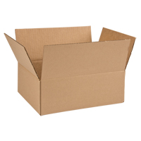 Boîte en carton ondul&eacute;, 12" lo x 9" la x 4" h, ondulations C Rock Safety Industrial Ltd