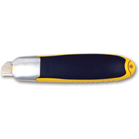Automatic Self-Retracting Safety Knife, 15 mm, Carbon Steel, Plastic Handle Rock Safety Industrial Ltd