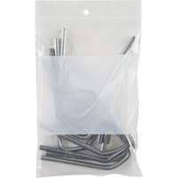 White Block Poly Bags, Reclosable, 6" x 4", 2 mils Rock Safety Industrial Ltd