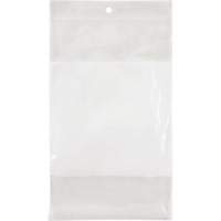White Block Poly Bags, Reclosable, 8" x 5", 2 mils Rock Safety Industrial Ltd