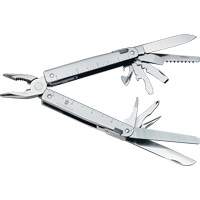 SwissTool Multi-Tool with Lockable Blade, Metal, Metal Handle, 155 mm L, 26 Functions, 0.7 lbs. Rock Safety Industrial Ltd