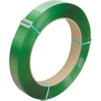 Feuillard, Polyester, 1/2" la x 3380' lo, Vert, Calibre Manuel Rock Safety Industrial Ltd