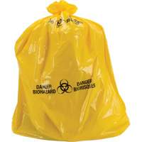 Waste Bags, Bio-Hazard, 60" L x 36" W, 6 mils Rock Safety Industrial Ltd