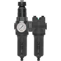 Filtre/r&eacute;gulateur + filtre coalescent drain manuel avec bol en m&eacute;tal Modulair 400, 1/4" NPT, 200 psi, Capacit&eacute; de 9,1 oz liq. Rock Safety Industrial Ltd