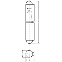 2-Piece Weld-On Hinges Rock Safety Industrial Ltd