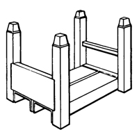 Portable Stacking Racks, 15" W x 22" D, 5600 lbs. Capacity Rock Safety Industrial Ltd