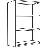 Interlok Shelving Unit, Steel, Boltless, 450 lbs. Capacity, 48" W x 88" H x 24" D Rock Safety Industrial Ltd