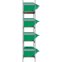Wide Span Shelving with Jumbo Plastic Bins, Steel, Boltless, 800 lbs. Capacity, 66" W x 72" H x 18" D Rock Safety Industrial Ltd