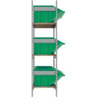 &eacute;tag&egrave;res larges avec bacs g&eacute;ants en plastique, Acier, Sans boulons, Capacit&eacute; 800 lb, 66" la x 60" h x 18" p Rock Safety Industrial Ltd