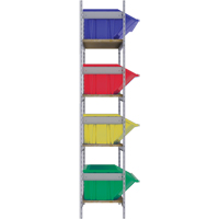Wide Span Shelving with Jumbo Plastic Bins, Steel, Boltless, 800 lbs. Capacity, 66" W x 72" H x 18" D Rock Safety Industrial Ltd