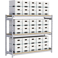 Wide Span Record Storage Shelving, Steel, 3 Shelves, 72" W x 18" D x 60" H Rock Safety Industrial Ltd