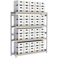 Wide Span Record Storage Shelving, Steel, 4 Shelves, 72" W x 18" D x 84" H Rock Safety Industrial Ltd