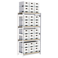 Wide Span Record Storage Shelving, Steel, 4 Shelves, 42" W x 18" D x 84" H, Add-On Kit Rock Safety Industrial Ltd
