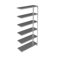 Shelving Unit, Galvanized Steel, Slotted Angle, 400 lbs. Capacity, 36" W x 72" H x 12" D Rock Safety Industrial Ltd