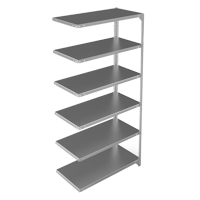 Shelving Unit, Galvanized Steel, Slotted Angle, 400 lbs. Capacity, 36" W x 72" H x 18" D Rock Safety Industrial Ltd
