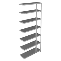 Shelving Unit, Galvanized Steel, Slotted Angle, 400 lbs. Capacity, 36" W x 84" H x 12" D Rock Safety Industrial Ltd
