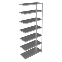 Shelving Unit, Galvanized Steel, Slotted Angle, 400 lbs. Capacity, 36" W x 84" H x 15" D Rock Safety Industrial Ltd