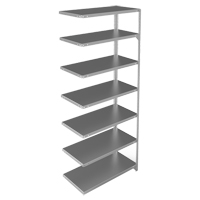 Shelving Unit, Galvanized Steel, Slotted Angle, 400 lbs. Capacity, 36" W x 84" H x 18" D Rock Safety Industrial Ltd