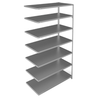 Shelving Unit, Galvanized Steel, Slotted Angle, 275 lbs. Capacity, 48" W x 84" H x 24" D Rock Safety Industrial Ltd