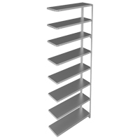 Shelving Unit, Galvanized Steel, Slotted Angle, 400 lbs. Capacity, 36" W x 96" H x 12" D Rock Safety Industrial Ltd