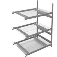 &eacute;tag&egrave;re de grande largeur, Acier, Sans boulons, Capacit&eacute; 1340 lb, 42" la x 60" h x 32" p Rock Safety Industrial Ltd