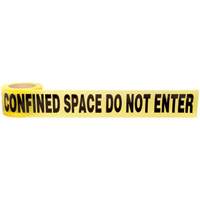 Barricade Tape, English, 3" W x 1000' L, 3 mils, Black on Yellow Rock Safety Industrial Ltd