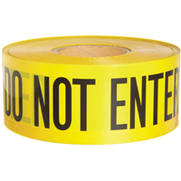 Barricade Tape, English, 3" W x 1000' L, 3 mils, Black on Yellow Rock Safety Industrial Ltd