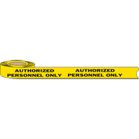 Barricade Tape, English, 3" W x 1000' L, 2 mils, Black on Yellow Rock Safety Industrial Ltd