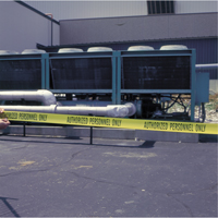 Barricade Tape, English, 3" W x 1000' L, 2 mils, Black on Yellow Rock Safety Industrial Ltd