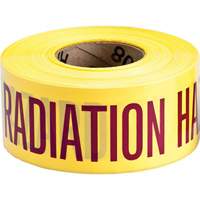 Barricade Tape, English, 3" W x 200' L, 3 mils, Magenta on Yellow Rock Safety Industrial Ltd