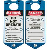 Moraillons de verrouillage &eacute;tiquet&eacute;s, Bleu Rock Safety Industrial Ltd