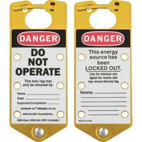 Moraillons de verrouillage &eacute;tiquet&eacute;s, Jaune Rock Safety Industrial Ltd