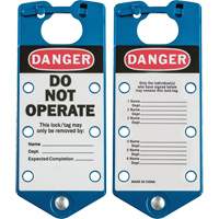 Moraillons de verrouillage &eacute;tiquet&eacute;s, Bleu Rock Safety Industrial Ltd