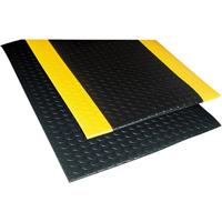 Tapis Sof-Tred No 419 avec Dyna-Shield, Losange, 2' x 3' x 1/2", Noir, PVC Rock Safety Industrial Ltd