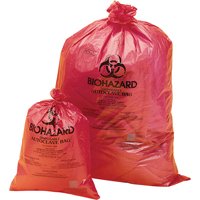 Hazardous Waste Disposal Bags, Bio-Hazard, 48" L x 38" W, 0.0381 mm, 189.3 L (50 Gal.) Capacity Rock Safety Industrial Ltd