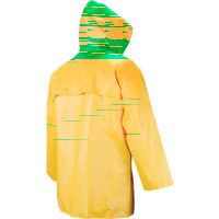 Neo-Slick Chemical & Acid Resistant Rain Jacket, Small, Yellow, Neoprene Rock Safety Industrial Ltd