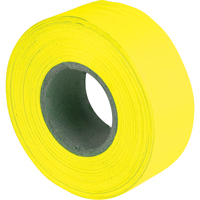 Flagging Tape, 1.2" W x 150' L, Fluorescent Yellow Rock Safety Industrial Ltd