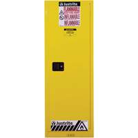 Armoire de s&eacute;curit&eacute; pour produits inflammables EX Slimline Sure-Grip , 22 gal., 1 Porte(s), 23,25" La x 65" h x 18" p Rock Safety Industrial Ltd